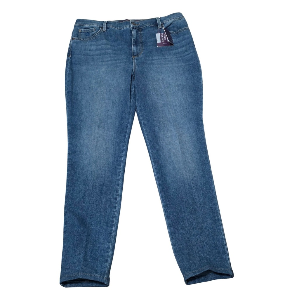 Gloria Vanderbilt Amanda Skinny Jeans Womens 12‎ Blue Medium Wash Flex Stretch